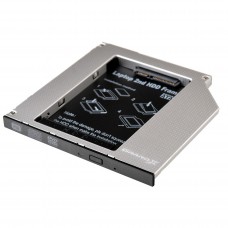 Адаптер Grand-X для подключения HDD 2.5` в отсек привода ноутбука SATA/SATA3 Slim 9.5мм (HDC-24)