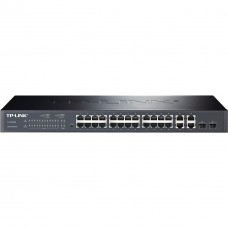 Комутатор TP-LINK TL-SL2428P 24xFE(24xPoE), 4xSFP, 250Вт, Некерований