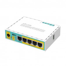 Маршрутизатор Mikrotik hEX PoE lite, 5xEt PoE ports, USB, 650MHz CPU, 64MB RAM, RouterOS L4