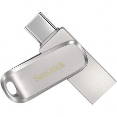 Накопичувач SanDisk 128GB USB 3.1 Type-A + Type-C Dual Drive Luxe Срібний