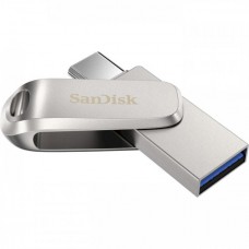 Накопичувач SanDisk 256GB USB 3.1 Type-A + Type-C Dual Drive Luxe Срібний