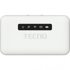 Мобільний маршрутизатор TECNO TR118 LTE, Wi-Fi4, 1xFE LAN, 1xMicroUSB, 2500mAh Білий