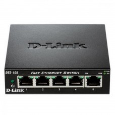 Комутатор D-Link DES-105/E 5xFE, Некерований, Метал