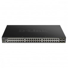 Комутатор D-Link DGS-1250-52XMP 48xGE PoE, 4xSFP+, 370W, Smart