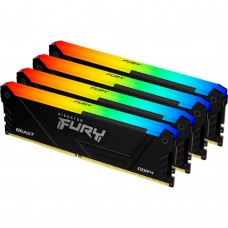 Модуль памяти Kingston Fury Beast RGB Black DDR4-3200 128GB (4x32GB) CL16-20-20 1.35V XMP