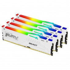 Модуль памяти Kingston FURY Beast White RGB DDR5-5200 128GB (4x32GB) CL40-40-40 1.25V XMP