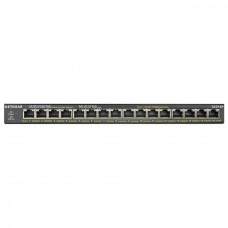 Комутатор NETGEAR GS316P 16xGE PoE, 115Вт, Некерований