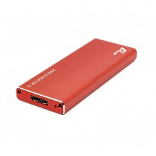 Внешний карман Frime M.2 NGFF SATA, USB 3.0, Metal, Red (FHE203.M2U30)