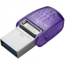 Накопичувач Kingston 128GB USB 3.2 Type-A Gen1 + Type-C DT microDuo 3C R200MB/s