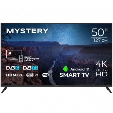 TV 50 Mystery MTV-5060UDT2 4K/Android 11/DVB-T2/2xUSB 2.0/3хHDMI/CI-слот/Wi-Fi/Black