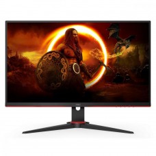 TFT 23.8` AOC 24G2SAE/BK, VA, 165Hz, VGA, 2xHDMI, DP, колонки, чорний з червон