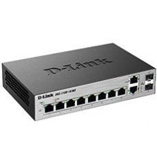 Комутатор D-Link DGS-1100-10/ME 8x1GE, 2xSFP/1GE (combo) MetroEthernet Smart