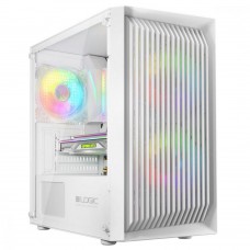 Корпус LogicConcept ATOS MESH+GLASS ARGB fans 3x120mm WHITE без БЖ mATX