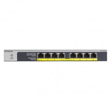 Комутатор NETGEAR GS108LP 8xGE PoE, 60Вт, Некерований