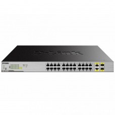 Комутатор D-Link DGS-1026MP 24x1GE c PoE, 2xSFP/GE, 370W