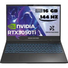 Ноутбук Dream Machines RG3050Ti-15 15.6FHD IPS, Intel i7-12700H, 16GB, F1TB, NVD3050Ti-4, DOS, чорни