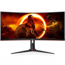 TFT 34` AOC CU34G2XP, WQHD, VA, 180Гц, 1мс, вигнутий, HDMIx2, DPx2, USB, колонки, чорний