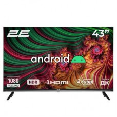 Телевізор 43` 2E LED FHD 60Hz Smart Android Black