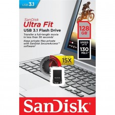 Накопичувач SanDisk 128GB USB 3.1 Type-A Ultra Fit Чорний