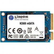 SSD диск Kingston KC600 (mSATA, 256Gb, SATA III, 550Mb/s, 500Mb/s, 3D TLC)