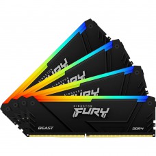 Модуль памяти Kingston FURY Beast RGB Black DDR4-3600 128GB (4x32GB) CL18-22-22 1.35V XMP