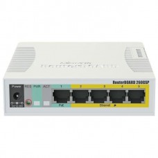 Коммутатор MikroTik CSS106-1G-4P-1S (RB260GSP) (5x1Gb, 1x SFP, Passive PoE out на 2-5 портах)