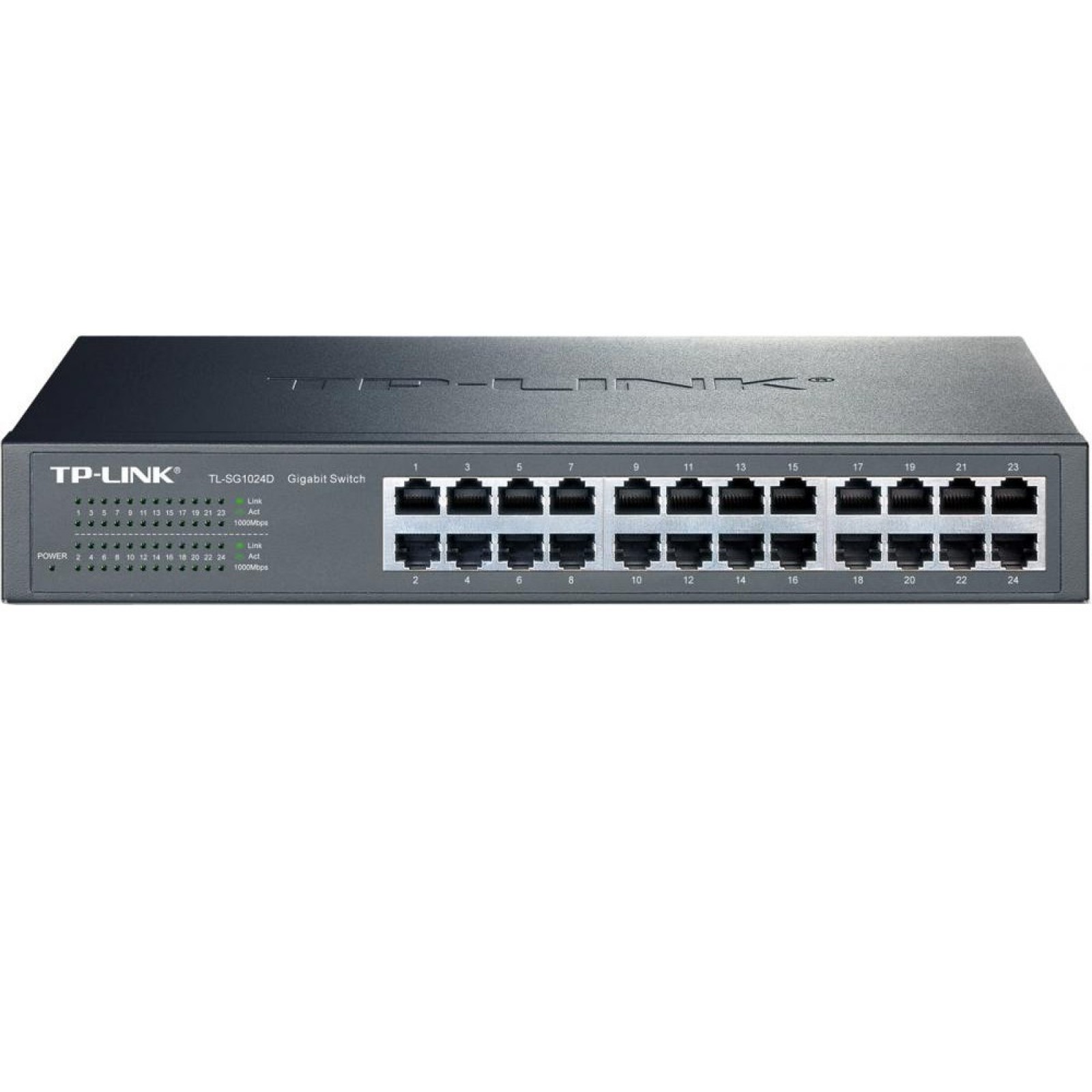 Коммутатор 24 port TP-Link TL-SG1024D (24x100/1000 Mb/s, неуправляемый)
