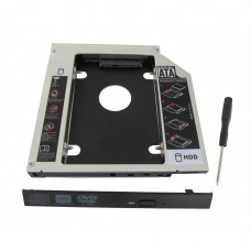 Фрейм-переходник Maiwo NSTOR-9 2,5" HDD/SSD SATA III в отсек привода ноутбука 9,5 мм алюм