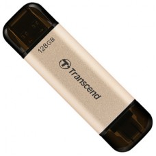 USB флеш накопичувач Transcend 128GB JetFlash 930 Gold-Black USB 3.2/Type-C (TS128GJF930C)