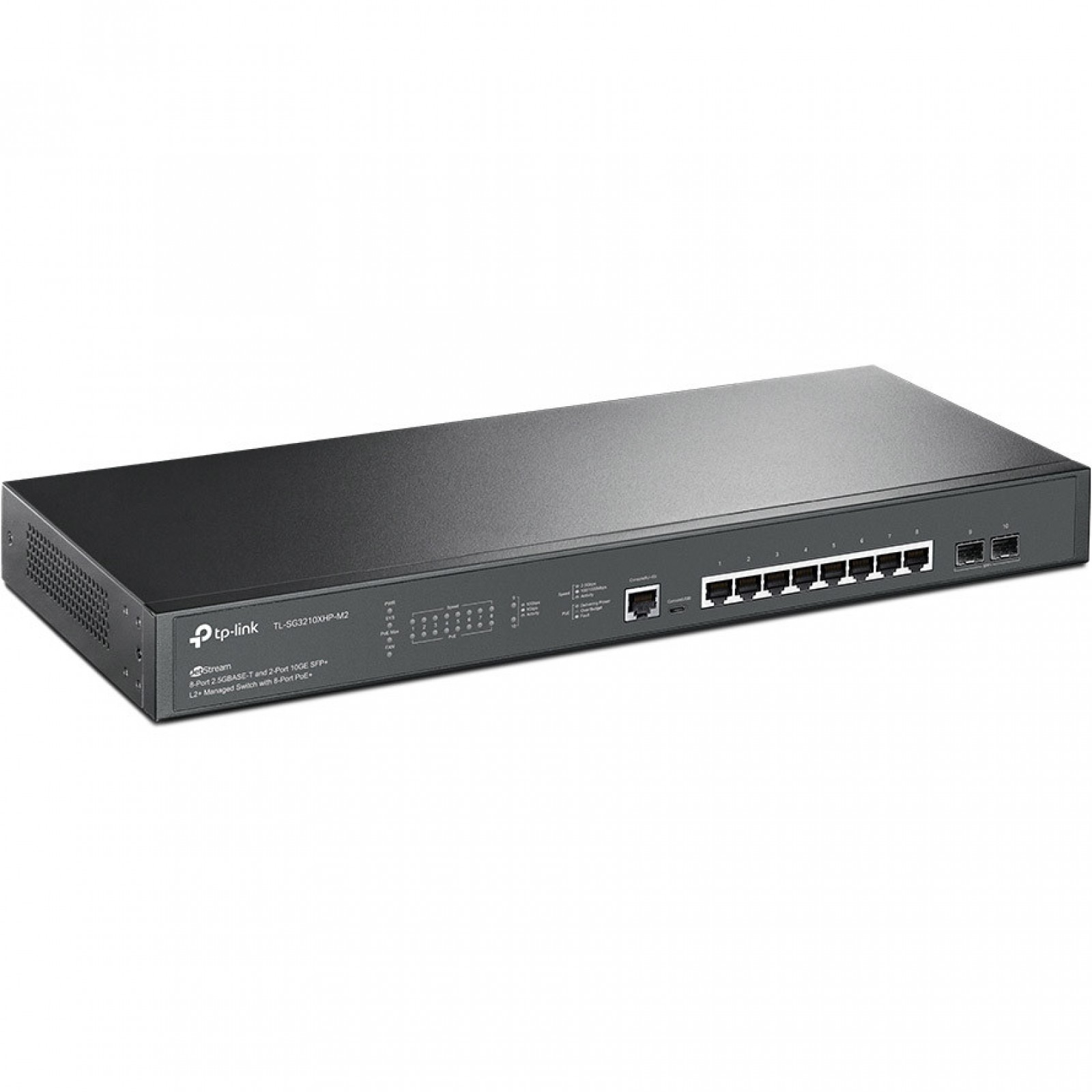 Комутатор TP-LINK TL-SG3210XHP-M2 8x2.5GE (8xPoE), 2x10GE SFP+, 240Вт, Керований L2