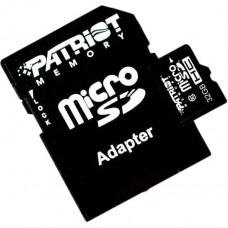 Карта памяти MicroSDHC  32GB UHS-I Class 10 Patriot LX + SD-adapter (PSF32GMCSDHC10)