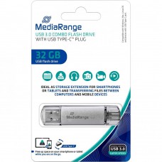 USB флеш накопичувач Mediarange 32GB Silver USB 3.0 / Type-C (MR936)