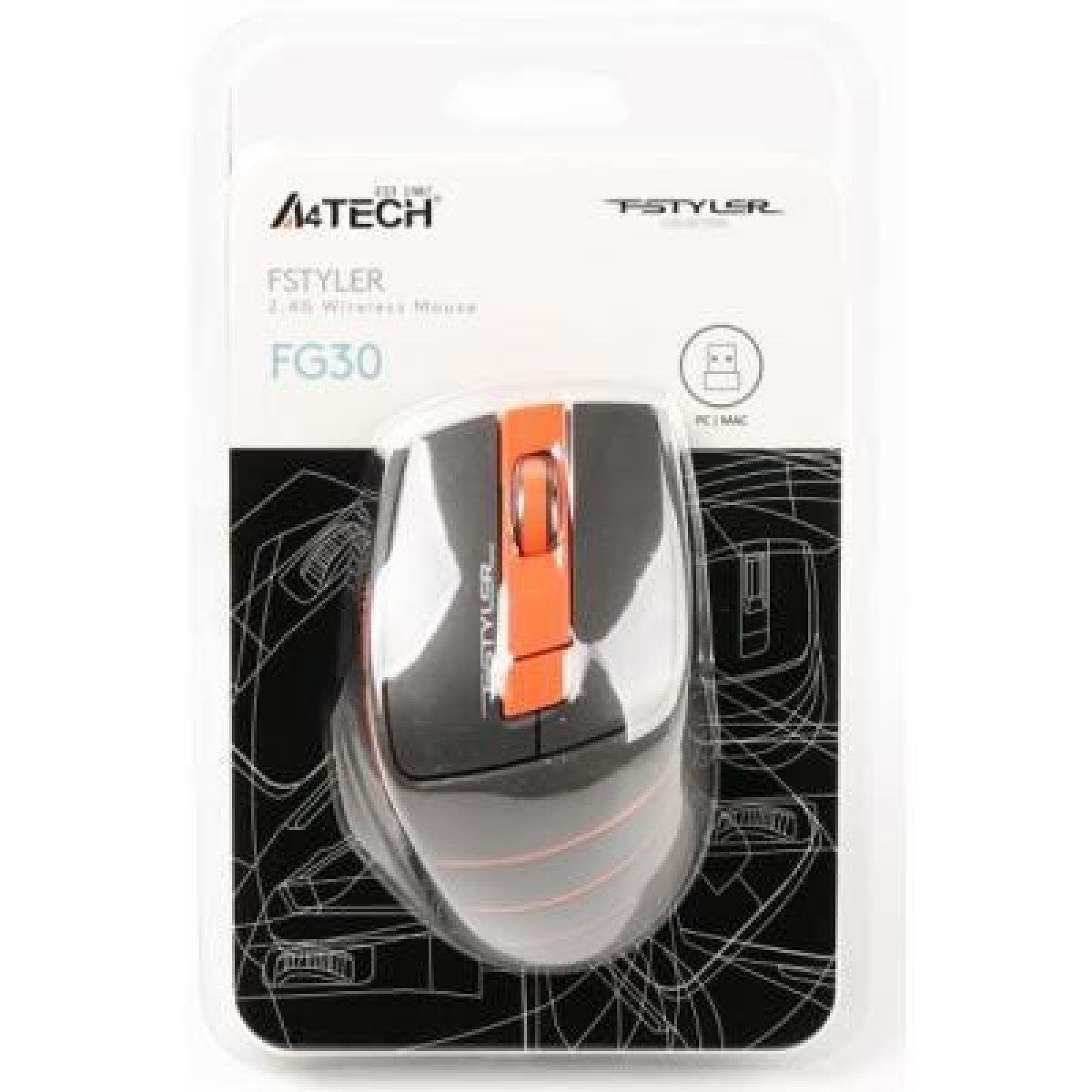 Мишка A4Tech FG30 Orange