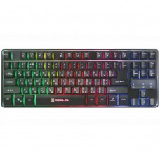 Клавіатура REAL-EL 8710 Gaming TKL Backlit, black