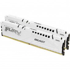 Модуль пам\'яті для комп\'ютера DDR5 64GB (2x32GB) 6000 MHz Beast White Kingston Fury (ex.HyperX) (KF5