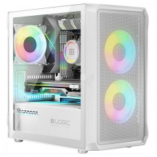 Корпус LogicConcept PORTOS MESH+GLASS ARGB fans 3x120mm WHITE без БЖ mATX