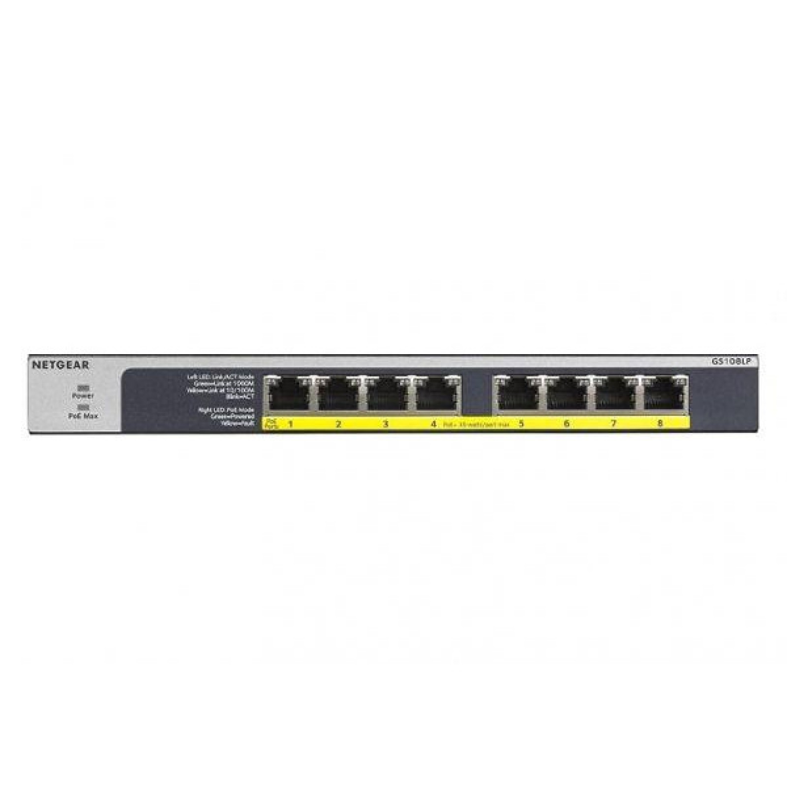Комутатор мережевий Netgear GS108LP-100EUS