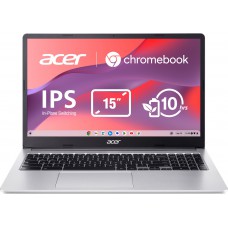 Хромбук Acer Chromebook 315 CB315-4HT-C09F Pure Silver (NX.KBAEU.001) 15,6" IPS, Intel Celeron N4500, 8 ГБ, 128 ГБ, Intel UHD Graphics, Система Chrome OS, сріблястий