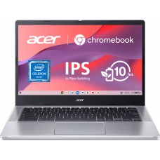 Хромбук Acer Chromebook 314 CB314-3HT-C4U5 Pure Silver (NX.KB5EU.002) 14" IPS, Intel Celeron N4500, 8 ГБ, 128 ГБ, Intel UHD Graphics, Система Chrome OS, сріблястий