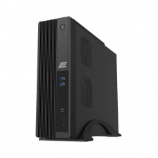 Корпус Slim 2E S616-400, 400W-SFX, Micro ATX/ Desktop, 1xUSB3.0, 1xUSBType-C, 1x80мм, чёрний
