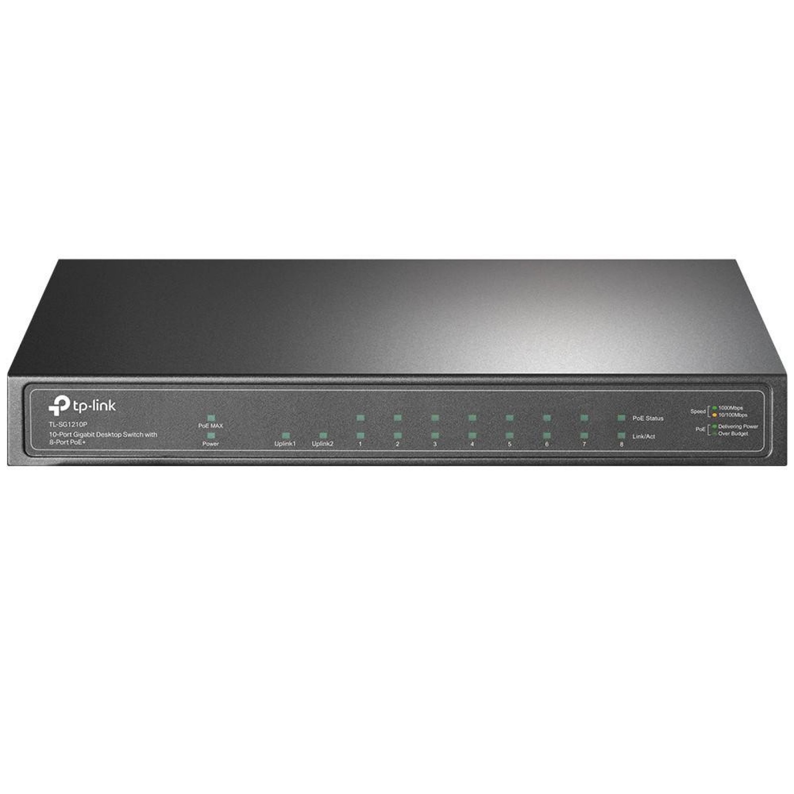 Комутатор TP-LINK TL-SG1210P 8xGE (8xPoE), 1xSFP, 63Вт, Некерований