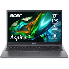 Ноутбук Acer Aspire 3 A317-55P-P9JR Steel Gray (NX.KDKEU.005) 17,3" IPS, Intel N200, 8 ГБ, 256 ГБ, Intel UHD Graphics, Система EShell, сріблястий