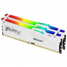 Модуль пам\'яті для комп\'ютера DDR5 64GB (2x32GB) 6000 MHz Beast White RGB Kingston Fury (ex.HyperX)