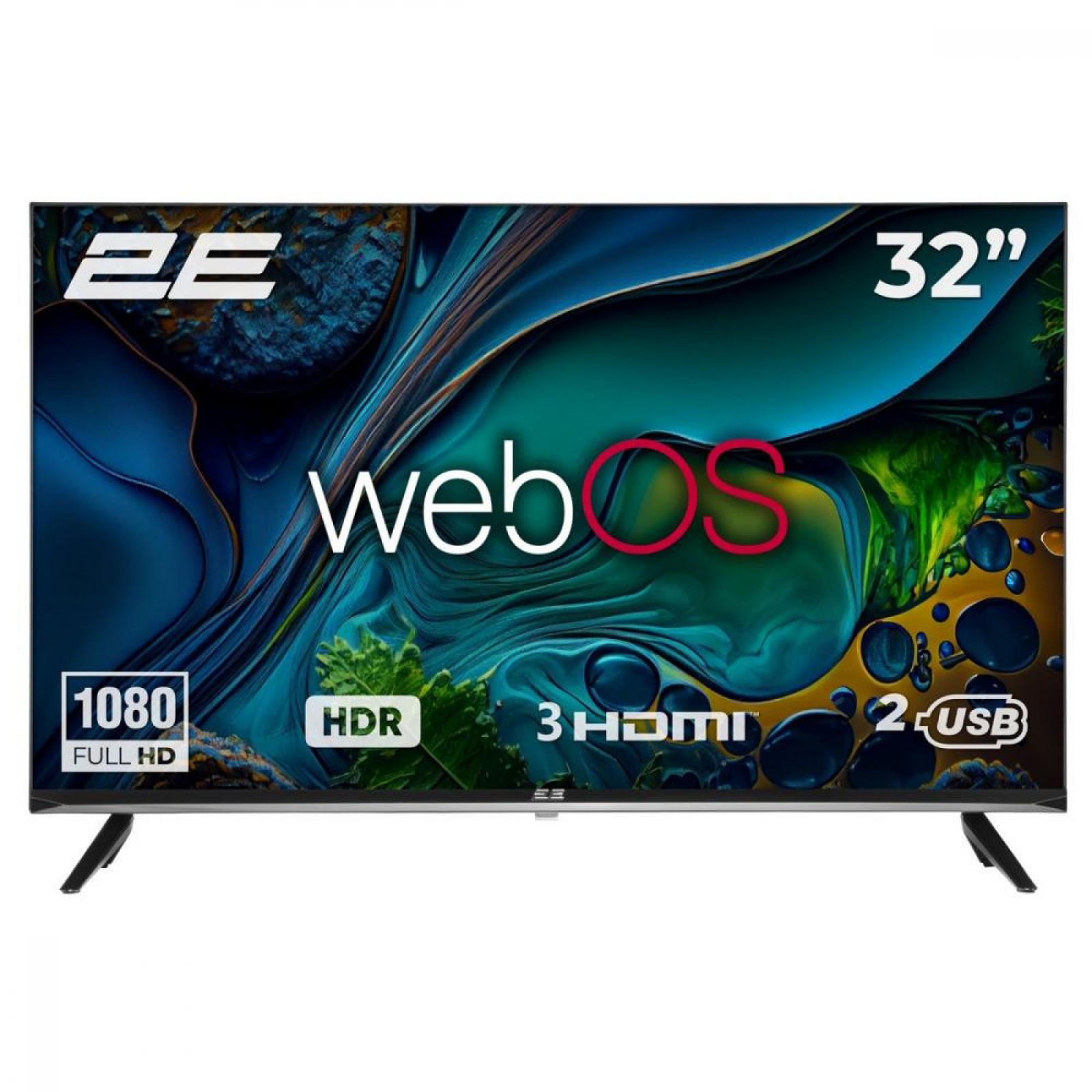 Телевізор 32` 2E LED FHD 60Hz Smart WebOS Black