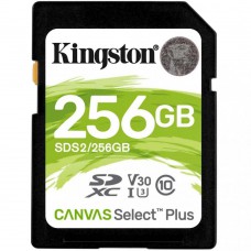 Карта памяти SDXC 256GB UHS-I/U3 Class 10 Kingston Canvas Select Plus R100/W85MB/s (SDS2/256GB)