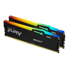 Модуль пам\'яті для комп\'ютера DDR5 32GB (2x16GB) 5600 MHz Beast RGB AM5 Black Kingston Fury (ex.Hype