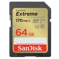 Карта пам\'яті SanDisk 64GB SD class 10 UHS-I U3 V30 Extreme (SDSDXV2-064G-GNCIN)