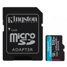 Карта памяти MicroSDXC  512GB UHS-I/U3 Class 10 Kingston Canvas Go! Plus R170/W90MB/s+ SD-адаптер (S