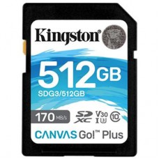 Карта пам\'яті Kingston 512GB SDXC class 10 UHS-I U3 Canvas Go Plus (SDG3/512GB)