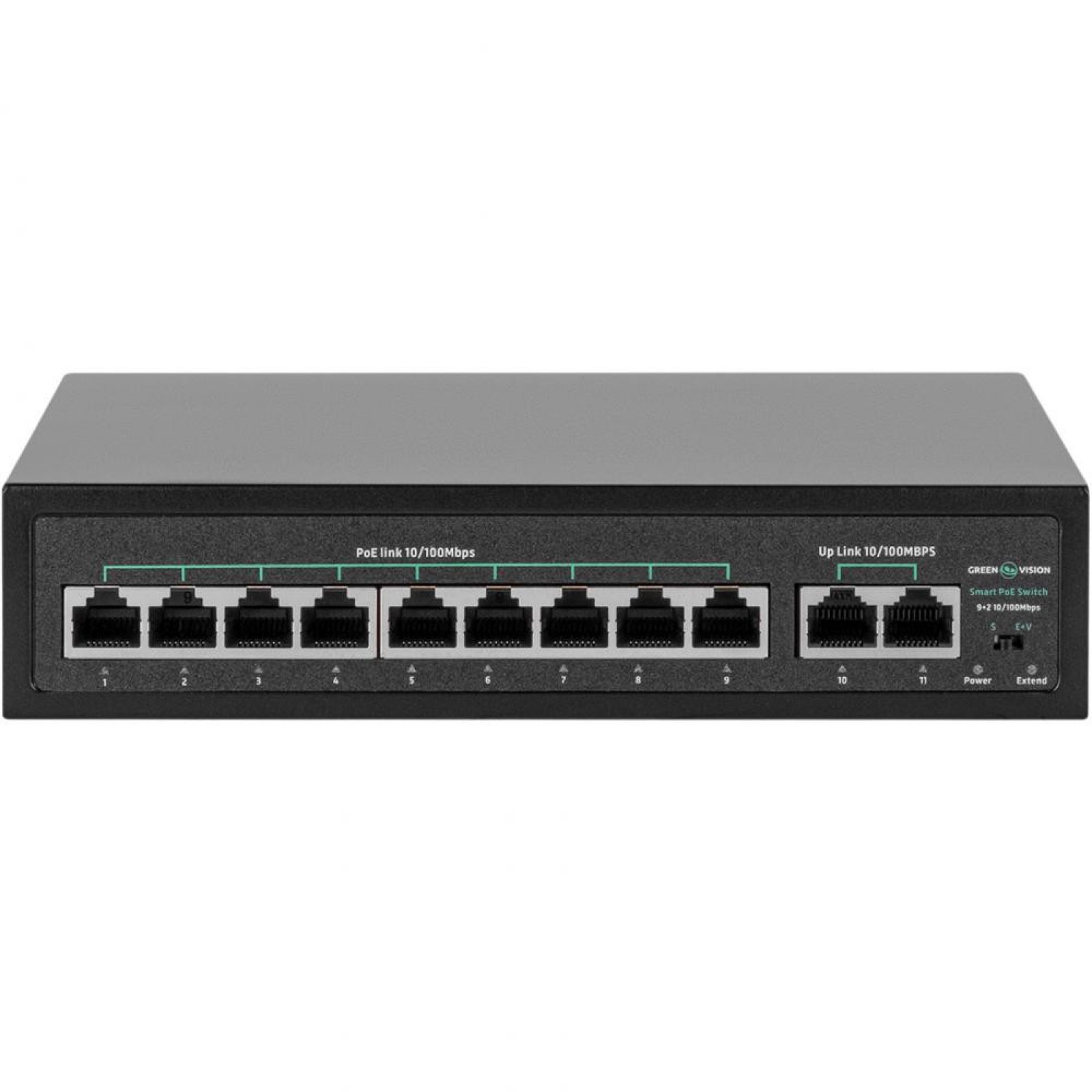 Комутатор мережевий Greenvision GV-016-D-09+2P